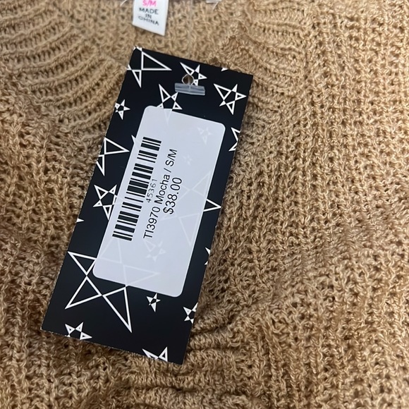 NWT Better Be S/M Mocha sweater - Picture 6 of 7
